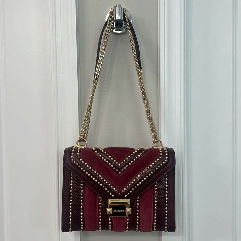 Michael Kors gold studded purse